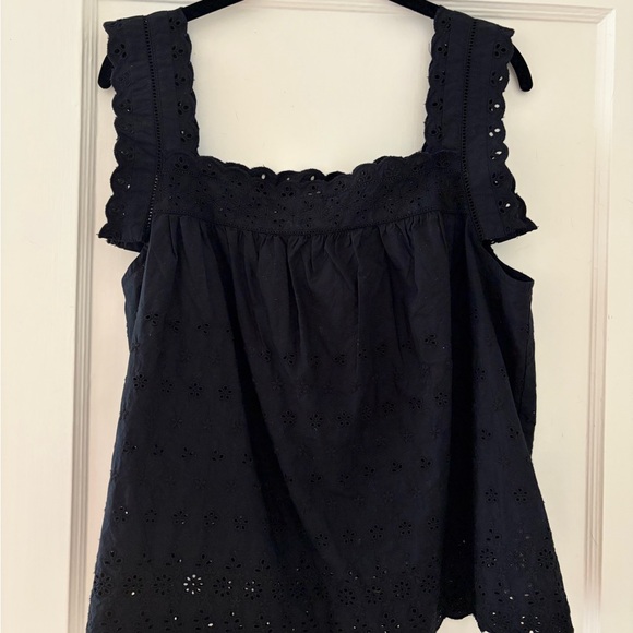 Gap x DOEN Tops - GAP x Doen Black Eyelet Sleeveless Women's Top